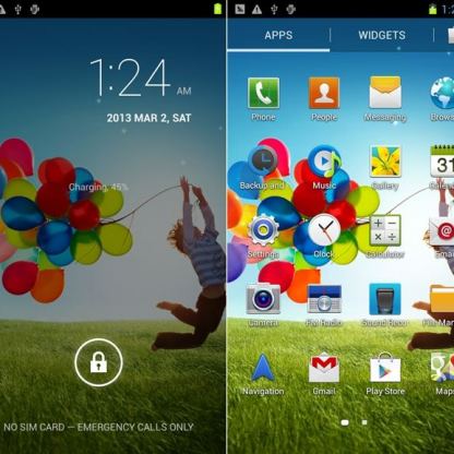 Samsung Galaxy S4, 1Ghz  5" екран с две сим карти реплика, Andrоid 4 черен 11